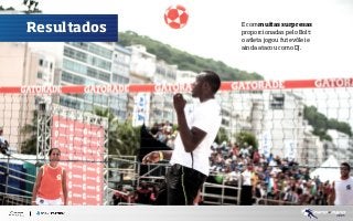 Resultados

E com muitas surpresas
proporcionadas pelo Bolt:
o atleta jogou futevôlei e
ainda atacou como DJ.

 