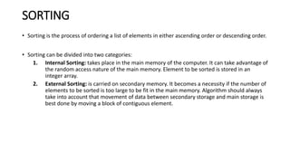 Different Sorting tecniques in Data Structure | PPTX | Programming ...