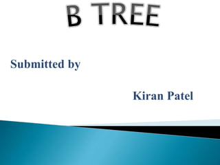 B tree (computer Science) | PPT
