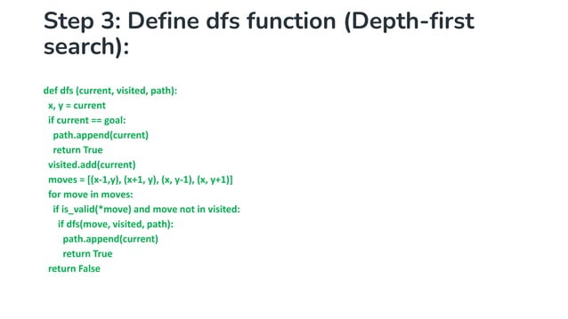 Python Program for Depth First Search or DFS for a Graph | PPT