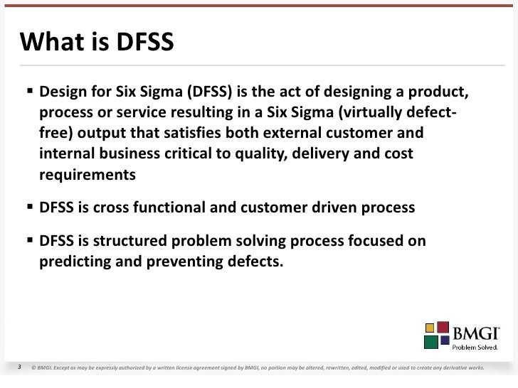 DfSS inar Part 1 An Introduction to DFSS