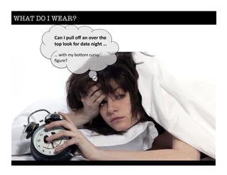 WHAT DO I WEAR?
<(1$0$=2##$+>$(1$+?'.$%4'$
%+=$#++5$3+.$,(%'$1"94%$;$
8%2',=%3-%>"?"3%@#$A-%
B5#$)7%
 
