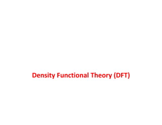 Density functional theory introductory material | PDF