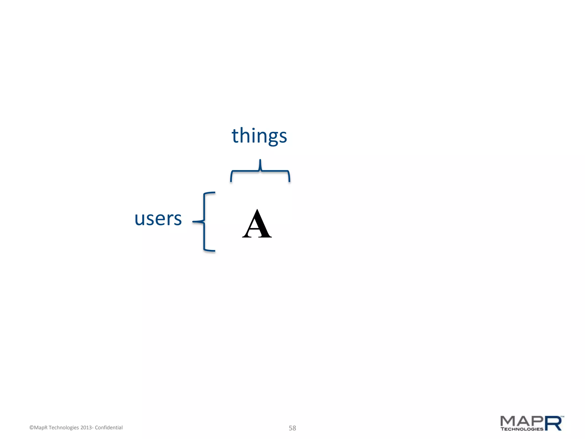 58©MapR Technologies 2013- Confidential
Ausers
things
 