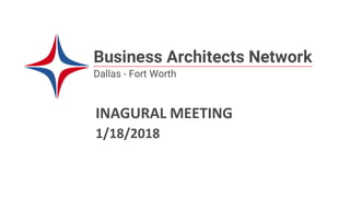 INAGURAL MEETING
1/18/2018
 