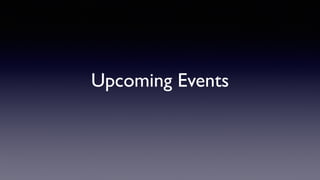 Upcoming Events
 