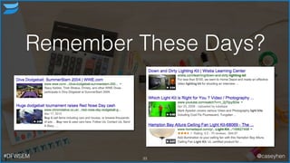 Remember These Days?
33#DFWSEM @caseyhen
 