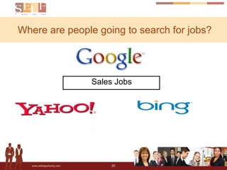 Where are people going to search for jobs? Sales Jobs 