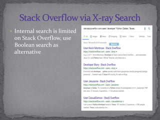 GitHub & Stack Overflow Recruiting | PPTX