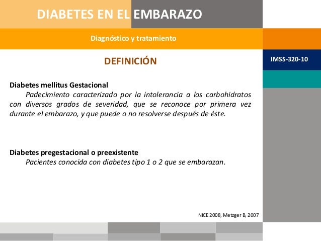GPC IMSS-320-10 Diabetes en el Embarazo