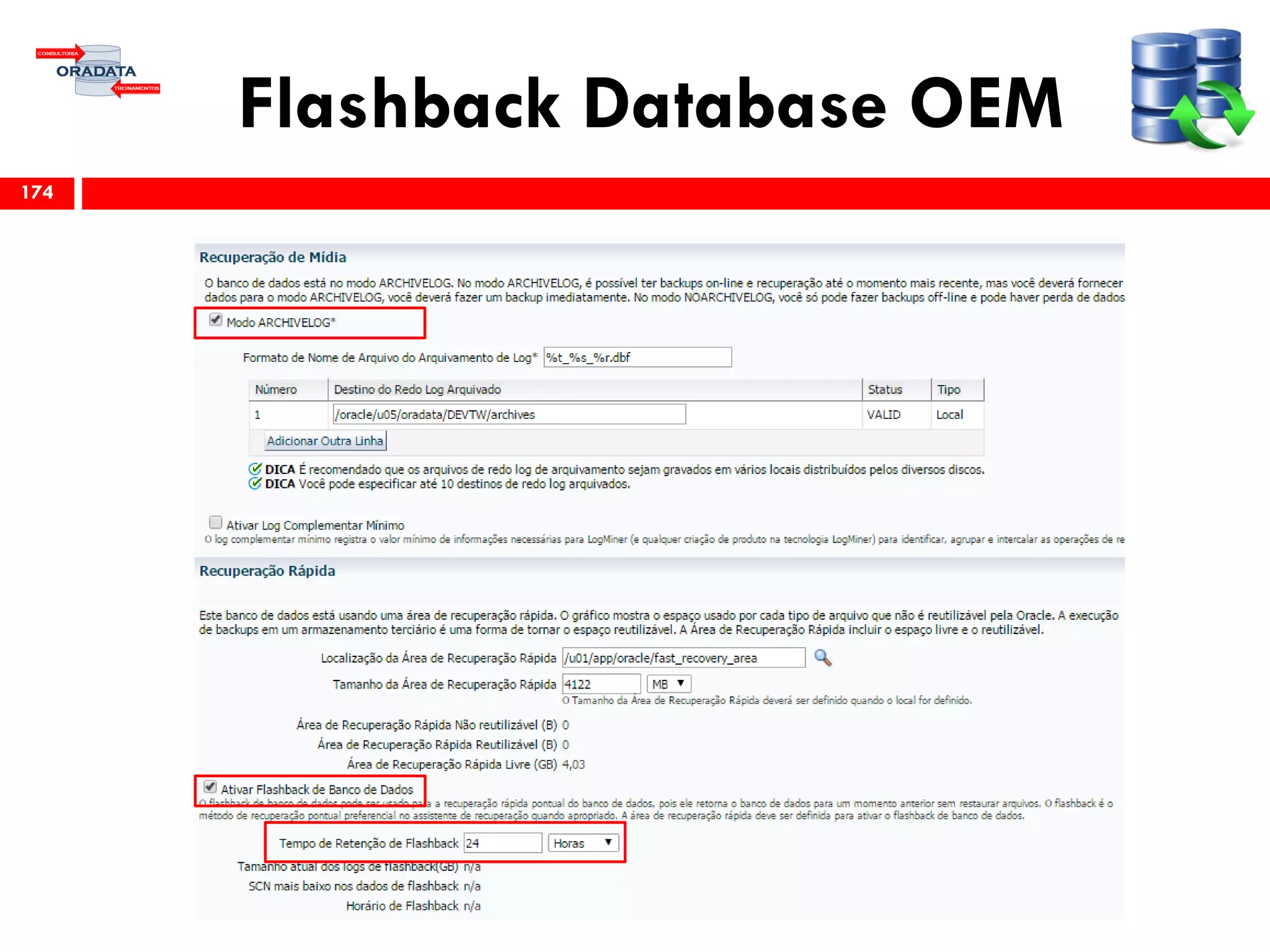 Flashback Database OEM
174
 