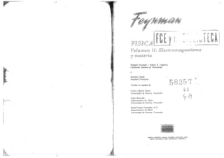 Feynman vol ii. electromagnetismo y materia