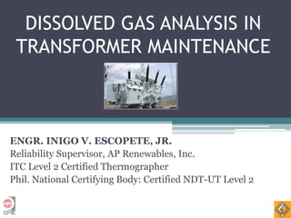 dga analysis presentation in transformer maintenance | PDF