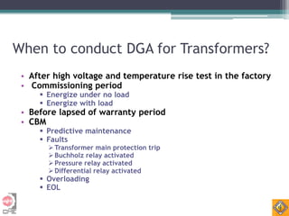 dga analysis presentation in transformer maintenance | PDF