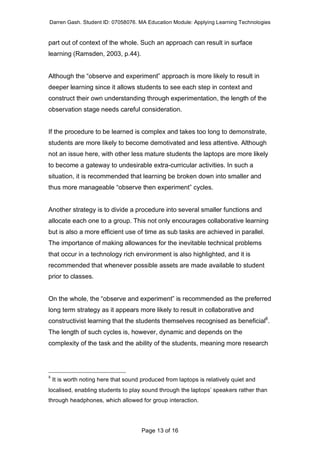 Learning Technology Research Project | PDF