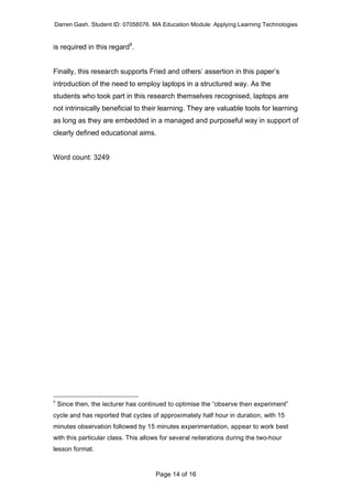 Learning Technology Research Project | PDF