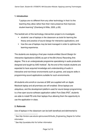 Learning Technology Research Project | PDF