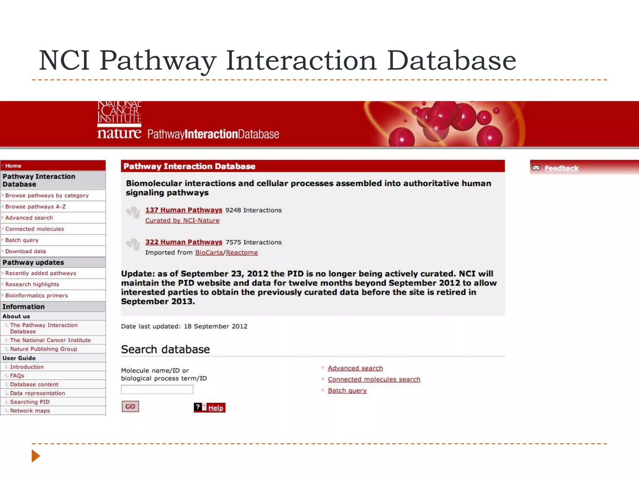 NCI Pathway Interaction Database
 
