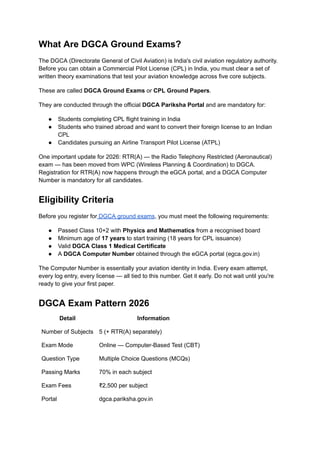 DGCA Exam Syllabus 2026: Comprehensive Guide for Aspiring Indian Pilots ...