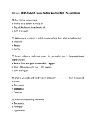 Dgca Module 8 Questions From Chapter 1 Pdf
