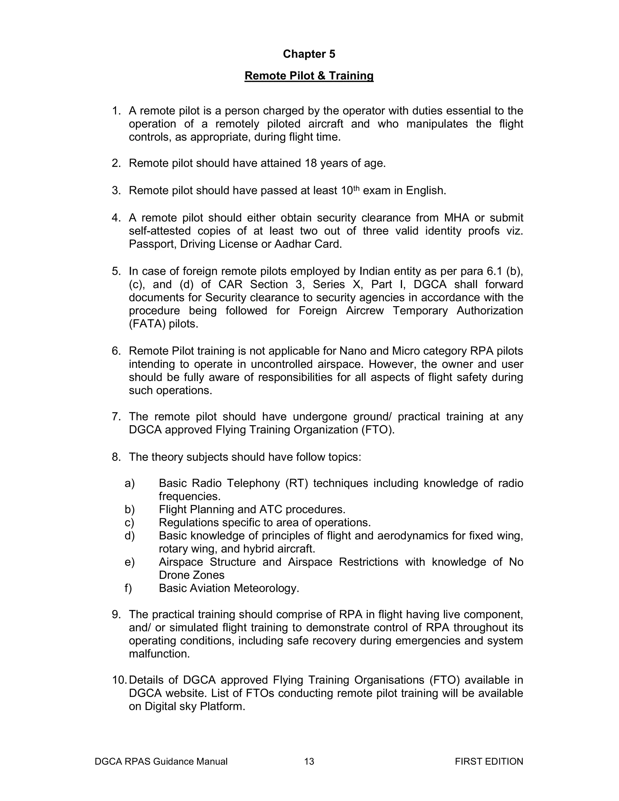 Dgca rpas guidance revised manual 2020 | PDF