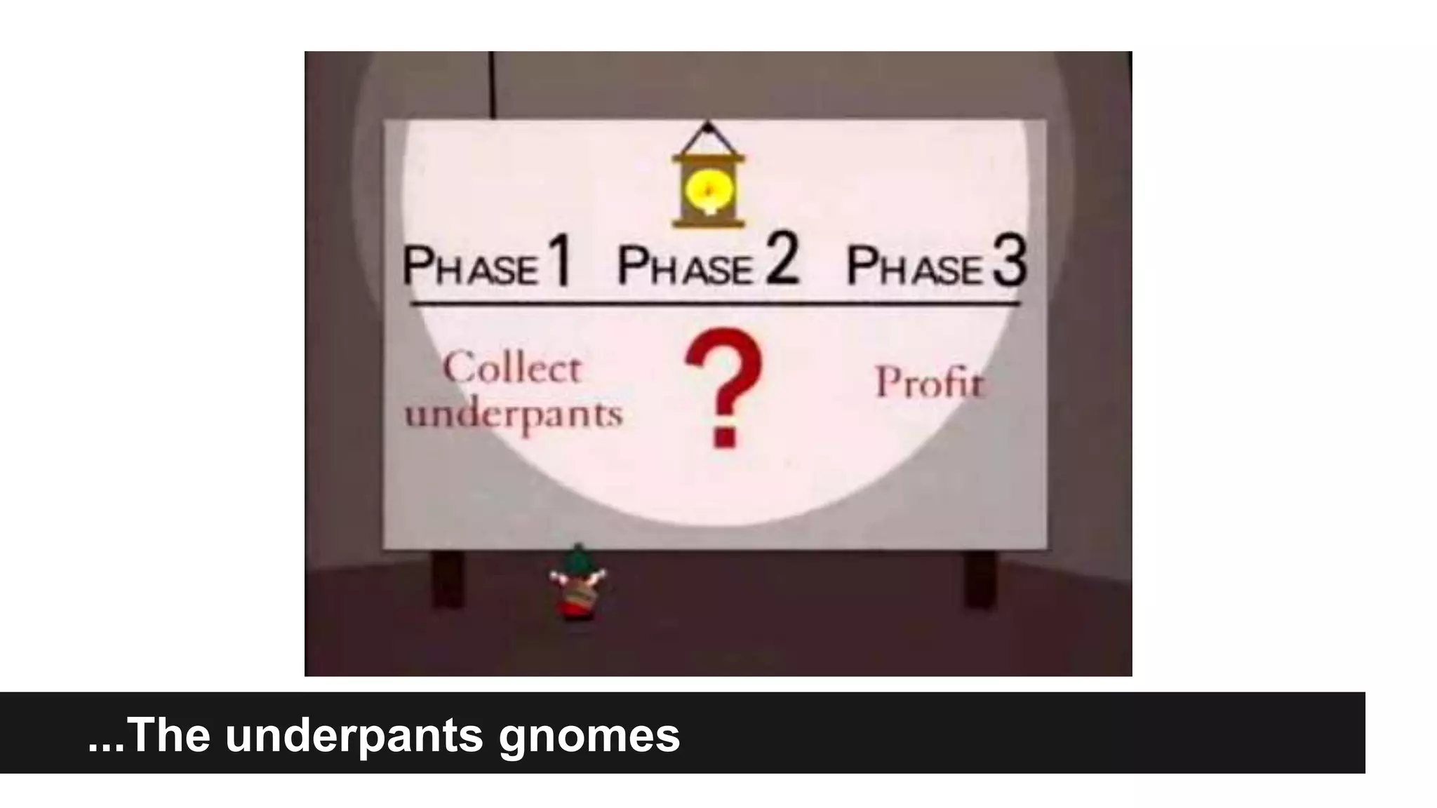 ...The underpants gnomes
 