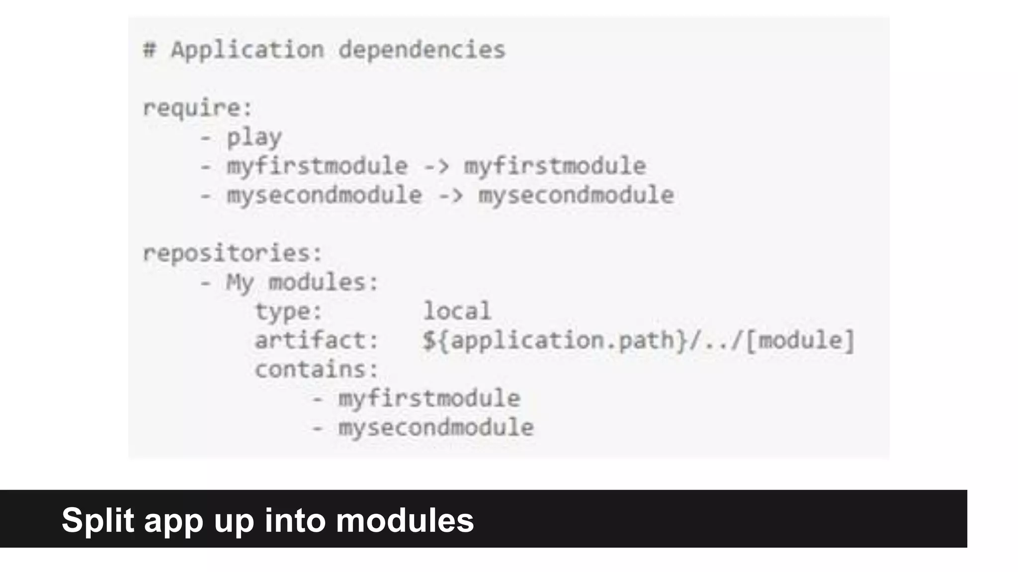 Split app up into modules
 