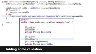 Adding some validation
 