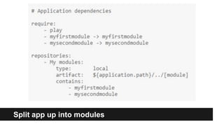 Split app up into modules
 
