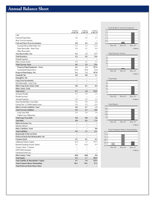 Annual Balance Sheet
 
