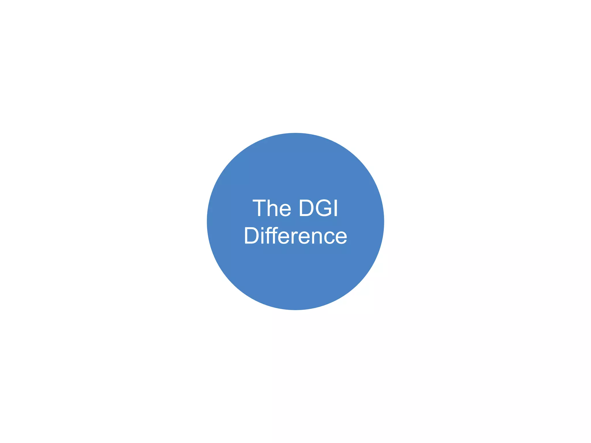 The DGI
Difference
 