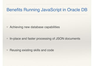 JavaScript straight from the Oracle Database | PDF