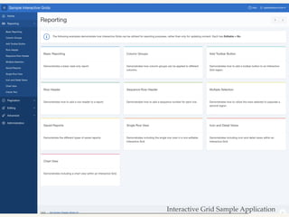 Interactive Grid Sample Application
 