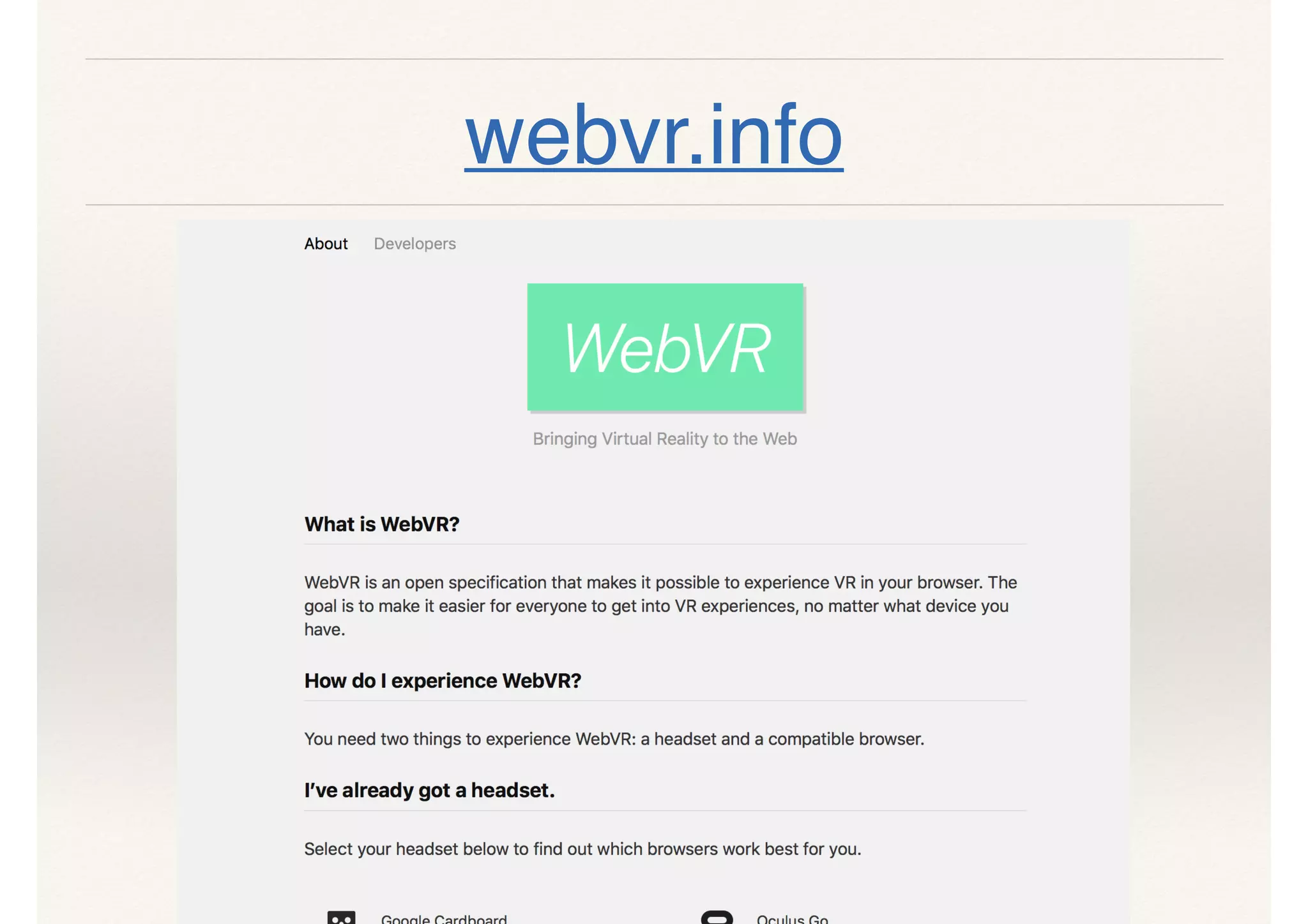 webvr.info
 
