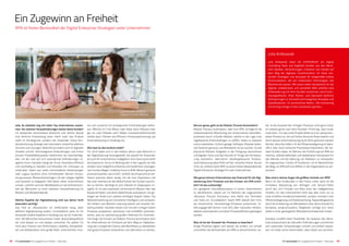 3938 IT’s automated | Ein Zugewinn an Freiheit – Interview IT’s automated | Ein Zugewinn an Freiheit – Interview
Julia Antkowiak
Julia Antkowiak leitet bei DATAGROUP ein Digital
­Consulting Team und begleitet Kunden aus den Berei-
chen Banken, Versicherungen, Industrie und Handel auf
dem Weg der digitalen Transformation. Ihr Team ent-
wickelt Strategien und Konzepte für zeitgemäße mobile
Kommunikation, die auf modernsten Technologien und
Markttrends basiert. Mit einem tiefen Verständnis für die
digitale, kollaborative und vernetzte Welt arbeitet Julia
Antkowiak eng mit ihren Kunden zusammen, kennt bran-
chenspezifische »Pain Points« und übersetzt fachliche
Anforderungen in sinnvolle technologische Konzepte und
Spezifikationen. Ihr persönliches Motto: »Re-envisioning
and driving change in how companies operate.«
Ein Zugewinn an Freiheit
RPA ist fester Bestandteil der Digital Enterprise-Strategien vieler Unternehmen
Julia, du arbeitest eng mit vielen Top-Unternehmen zusam-
men. Vor welchen Herausforderungen stehen deine Kunden?
Ich beobachte verschiedene Branchen und nehme überall
eine ähnliche Entwicklung wahr: Nicht mehr das Produkt
steht im Vordergrund, sondern der Anwender. Diese Kun-
denzentrierung verlangt nach besonders nutzerfreundlichen
Services und Lösungen. Bedürfnisse ändern sich im digitalen
Zeitalter schnell. Technologische Entwicklungen und immer
kürzere Produktlebenszyklen bestimmen die Geschwindig-
keit, mit der man auf sich verändernde Anforderungen re-
agieren muss. Daneben steigt der Druck, besonders effizient
und nachhaltig zu handeln und Produkte mit »Purpose« zu
entwickeln. Daten aus vielen verschiedenen Anwendungen
oder Legacy-Systeme ohne Schnittstellen lähmen Innova-
tionsprozesse. Marktentwicklungen mit der nötigen Agilität
und Dynamik zu begegnen, fällt daher vielen Unternehmen
schwer. Letztlich wird der Wettbewerb um die Aufmerksam-
keit der Menschen zu einer weiteren Herausforderung für
Marken und Werbetreibende.
Welche Aspekte der Digitalisierung sind aus deiner Sicht
besonders wichtig?
Das Feld an »Buzzwords« ist mittlerweile riesig, jeder
definiert Digitalisierung anders. Grundsätzlich sehe ich für
Anwender andere Aspekte im Vordergrund, als für Unterneh-
men. Wir Menschen konsumieren mobil, deviceübergreifend,
wir sind always on und always connected. Da spielen für
mich also Themen wie Performance, Usability, Kompatibili-
tät und Kollaboration eine große Rolle. Unternehmen müs-
sen sich zunächst mit strategischen Entscheidungen befas-
sen: Möchte ich First Mover oder lieber Early Follower oder
gar ein Late Follower sein? Neben Innovationsführerschaft
stehen dann Themen wie Effizienz, Prozessoptimierung und
Automatisierung im Vordergrund.
Wie hast du das konkret erlebt?
Für mich haben sich in den letzten Jahren zwei Bereiche in
der Digitalisierung herausgestellt, die sowohl für Anwender
als auch für Unternehmen maßgeblich sind. Ganz vorne steht
die Experience. Sei es im Banking oder in der Logistik; wir alle
streben nach möglichst einfachen und handlichen Lösungen,
nach kurzen Wegen. Usability muss im B2B-Bereich genauso
priorisiert werden, wie im B2C-Umfeld. Die Ansprüche an UX-
Teams wachsen daher stetig. Um die User Experience und
das User Interface an den Bedürfnissen der Kunden ausrich-
ten zu können, benötigt es eine Vielzahl an Zielgruppen-In-
sights. Es ist also essenziell, kontinuierlich Wissen über das
Nutzerverhalten und deren Bedürfnisse aufzubauen. Da ge-
langen wir direkt zum zweiten wichtigen Aspekt: Daten. Die
Weiterentwicklung von künstlicher Intelligenz und verwand-
ten Feldern wie Machine Learning basiert auf smarten Da-
tenhaushalten. Daneben lassen sich mit den richtigen Daten
Prozesse analysieren, optimieren und schließlich automati-
sieren, was ein wahnsinnig großes Potenzial für Unterneh-
men birgt. Der Einsatz von Robotic Process Automation kann
für Unternehmen ein Schlüssel auf dem Weg zur Digitalisie-
rung sein und gibt die Chance, alte Workflows zu überdenken
und ganze Prozesse streamlinen und optimieren zu können.
Worum genau geht es bei Robotic Process Automation?
Robotic Process Automation, oder kurz RPA, ermöglicht die
vollautomatische Abwicklung von strukturierten Geschäfts-
prozessen durch virtuelle Roboter, welche in der Lage sind,
regelbasierte Entscheidungen zu treffen, Daten zu kopieren
und zu bearbeiten. Einfach gesagt: Software-Roboter bedie-
nen Systeme genauso, wie Mitarbeiter es tun würden. So wie
physische Roboter Aufgaben in der Fertigung übernehmen
und digitale Twins und das Internet of Things die Fernsteue-
rung erleichtern, übernimmt robotergesteuerte Prozess-
automatisierung diese Rolle auf der virtuellen Ebene. Kurzes
Time-to-market macht RPA zu einem festen Bestandteil der
Digital Enterprise-Strategie für viele Unternehmen.
Wie genau können Unternehmen das Potenzial für die Digi-
talisierung ihrer Prozesse und den Einsatz von RPA ermit-
teln? Ist das aufwendig?
Um geeignete Geschäftsprozesse in einem Unternehmen
zu identifizieren, setzen wir im Rahmen der sogenannten
»Business Process Discovery« eine Reihe von Techniken
und Tools ein. Grundsätzlich macht RPA überall dort Sinn,
wo strukturierte, hochvolumige Prozesse vorkommen. Er-
fahrungsgemäß können rund 50 % aller manuellen Arbeits-
abläufe automatisiert und deren Prozesseffizienz gesteigert
werden.
Was ist bei der Auswahl der Prozesse zu beachten?
Einige Prozesse eignen sich besser als andere, um schnell
und einfach die Wirksamkeit von RPA zu demonstrieren, da-
her ist die Auswahl der richtigen Prozesse nicht ganz trivial.
Ich arbeite gerne nach dem Konzept »Think big, start small,
scale fast.« Für das erste Projekt bietet sich ein wenig kom-
plexer Prozess an, der auf festen Business Rules basiert und
durch dessen Automatisierung Quick Wins generiert werden
können. Darunter fallen z. B. die Effizienzsteigerung im Back-
office oder stark verkürzte Prozessdurchlaufzeiten. Wir be-
raten Kunden dabei, im Rahmen der Einführung von RPA ein
internes, selbsterhaltendes und skalierbares Fachwissen für
den Betrieb und die Wartung von Robotern zu entwickeln.
Ein sogenanntes »Center of Excellence« ist im Wesentlichen
der Weg, um RPA tief und effektiv in der Organisation zu ver-
wurzeln.
Was sind in deinen Augen die größten Vorteile von RPA?
Wenn ich den Endkunden in den Fokus rücke, dann ist die
schnellere Abwicklung von Anfragen und Service-Fällen
durch den 24/7-Einsatz von Bots einer der maßgeblichen
Vorteile. Für das Unternehmen führt das aber nicht nur zu
einer erhöhten Kundenzufriedenheit, sondern mündet in der
Effizienzsteigerung und Kostensenkung. Kapazitätsgewinne
durch die Entlastung von Mitarbeitern bzw. deren Einsatz für
komplexe, anspruchsvollere Tätigkeiten schlägt sich meist
direkt in einer gesteigerten Mitarbeiterzufriedenheit nieder.
Daneben schaffen Bots Flexibilität: Sie skalieren den Work-
load entsprechend der aktuellen Anforderungen und können
sich saisonalen Schwankungen schnell und einfach anpas-
sen. Ich hatte vorhin beschrieben, dass Daten aus verschie-
Julia Antkowiak (rechts) im
Gespräch mit Joëlle Robineau.
 