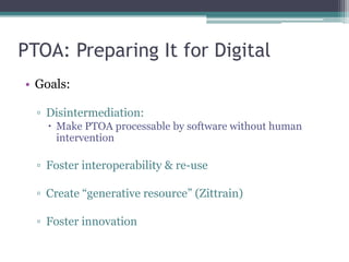 PTOA in Print: Human-DependentMost ponts created for print environment require human intervention to ensure connection between the different legal sources they seek to linkPTOA in print requires human intervention