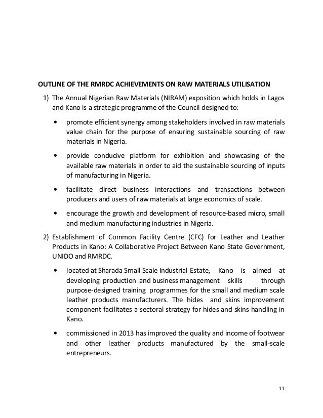 RAW MATERIALS RESEARCH AND DEVELOPMENT COUNCIL(RMRDC) DIRECTOR GENER…