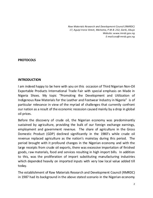 RAW MATERIALS RESEARCH AND DEVELOPMENT COUNCIL(RMRDC) DIRECTOR GENER…