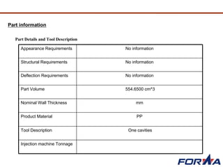 Moldflow Report.pdf Moldflow analysis for plastic injection mold parts | PDF