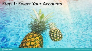 ©2016 EverString :: CONFIDENTIAL & PROPRIETARY11
Step 1: Select Your Accounts
 