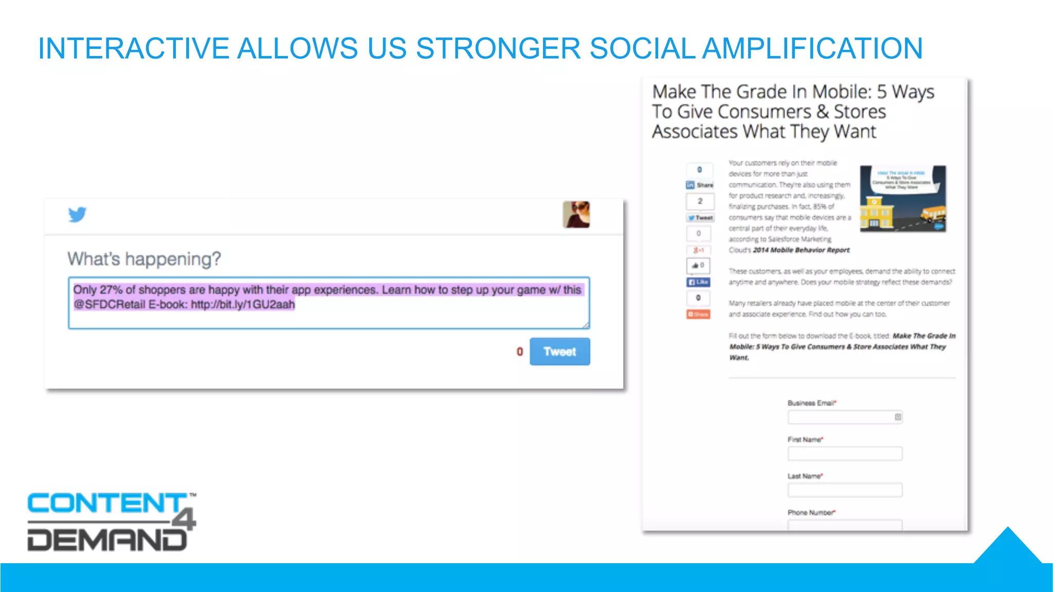 INTERACTIVE ALLOWS US STRONGER SOCIAL AMPLIFICATION
 