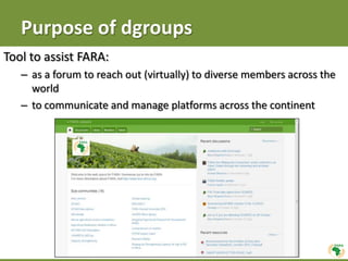 FARA & Dgroups