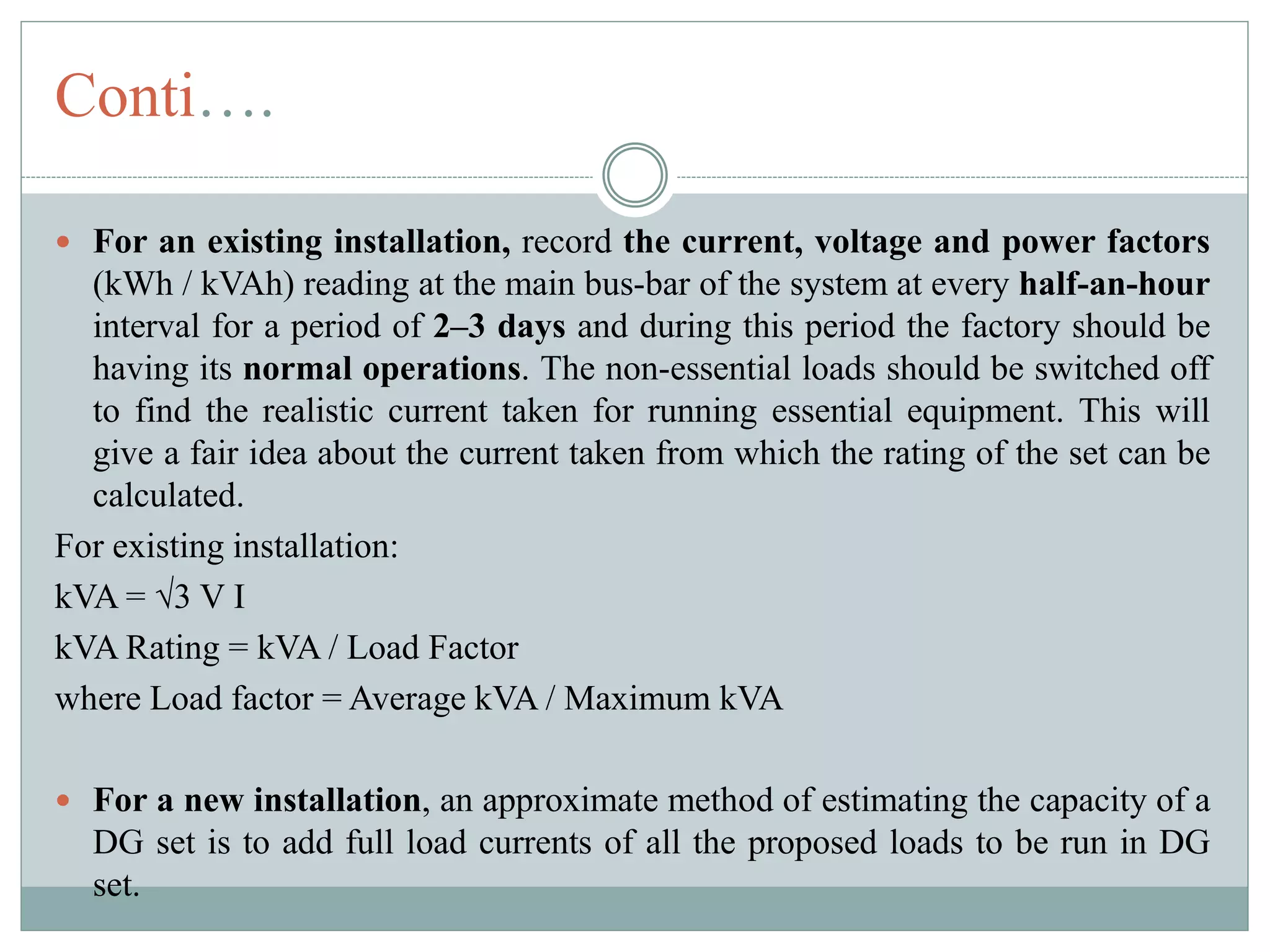 Basics of Diesel Generator System | PPTX