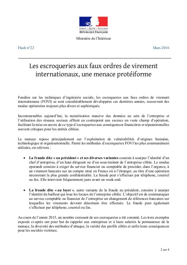 Dgsi - Flash ingérence n°22 - les escroqueries aux faux ordres de vir… Dgsi - Flash ingérence n°22 - les escroqueries aux faux ordres de vir…