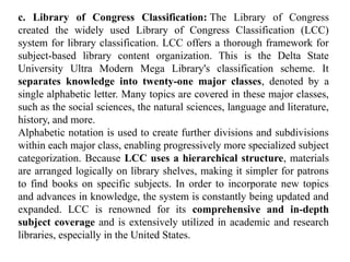 Lcc Classification Comprehensive Overview of Library Management and Classification Systems ...