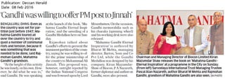 Gandhi was willing to offer PM post to Jinnah