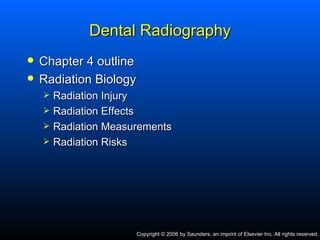 Dh 111 radiation biology (ch.4) power point | PPT