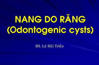 NANG DO RAÊNG
(Odontogenic cysts)
BS. Leâ Haûi Trieàu
 