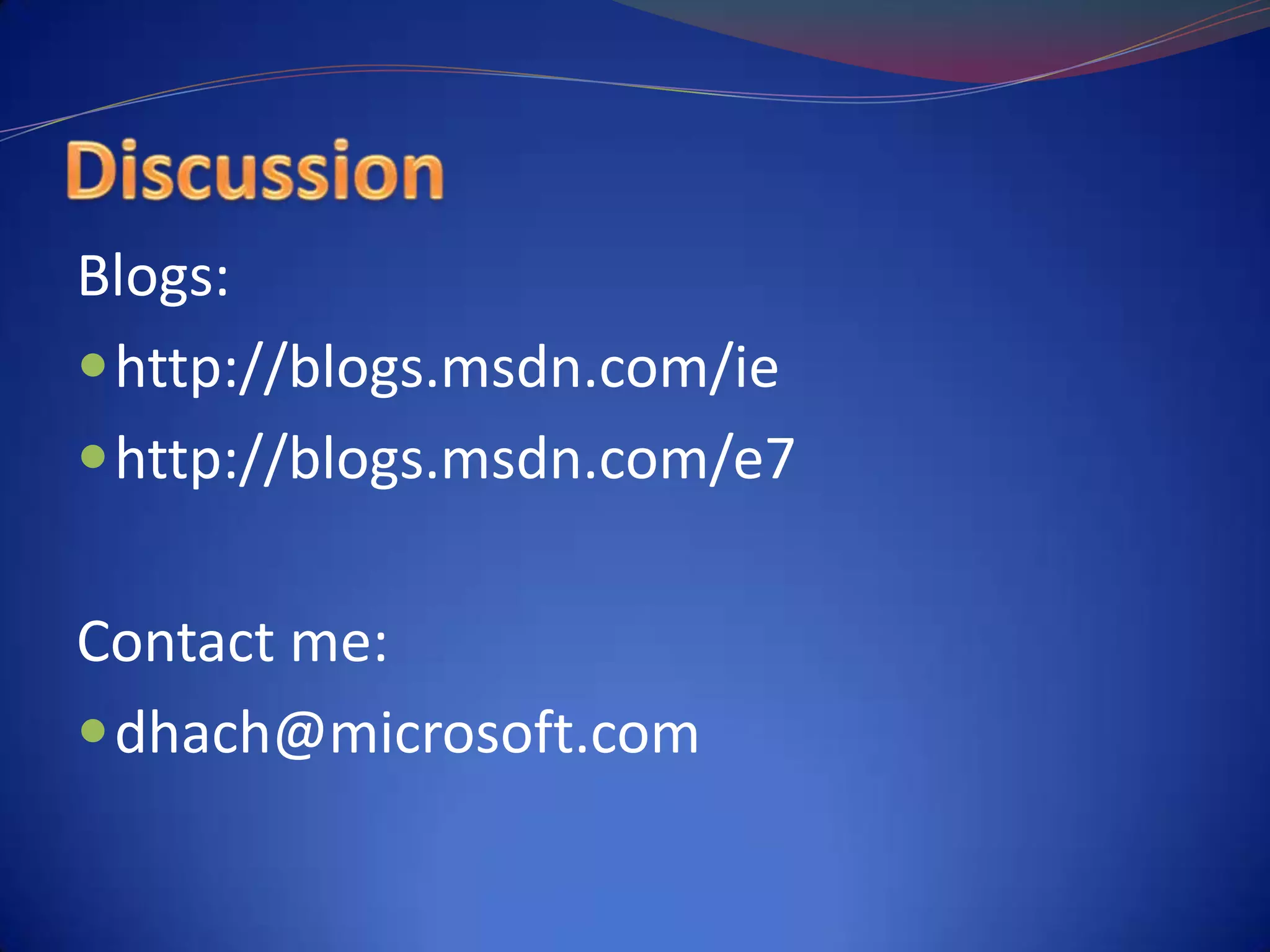 IE8 FireStarter - Keynote - Creating Value with IE8