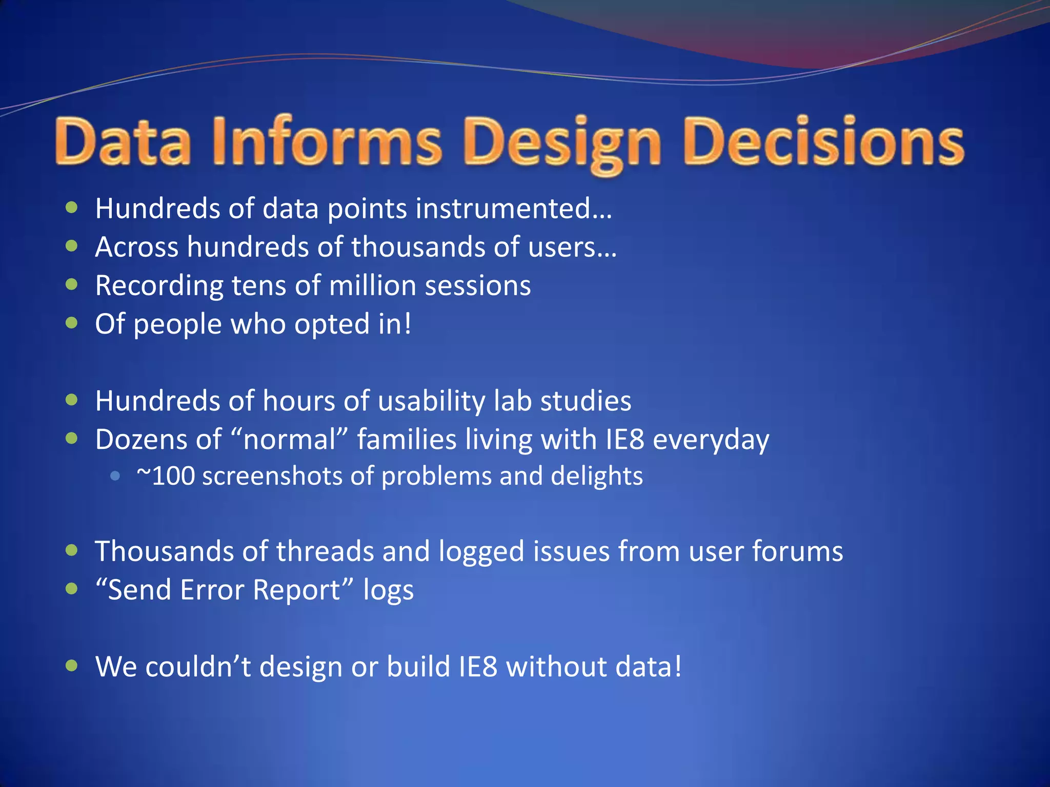IE8 FireStarter - Keynote - Creating Value with IE8